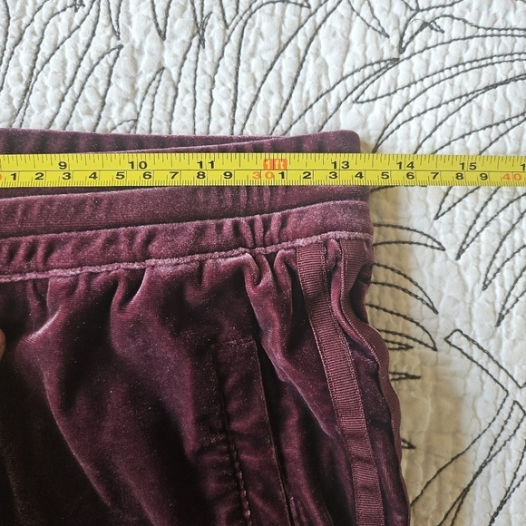VGUC Adidas Velvet Vibes SST Track Pant Purple Plum Burgundy Women Small - Picture 13 of 16